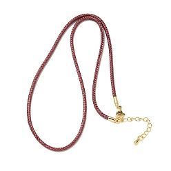 Индийский Красный 2.5мм нейлоновый плетеный шнур для изготовления ожерелий, с латунными выводами и 304 застежками из лобстера из нержавеющей стали, долговечный, стойки покрытие, золотые, Индийская красная, 17.72 дюйм (45 см)