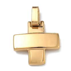 Золотой Шкентели нержавеющей стали, ионное покрытие (ip), крестик, золотые, 20.5x20.5x4.5 мм, отверстие : 7.5x4.5 мм