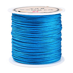 Deep Sky Blue 50 Yards Nylon Chinese Knot Cord, Nylon Jewelry Cord for Jewelry Making, Dodger Blue, 0.8mm