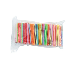 Mixed Color Plastic Yarn Knitting Needles, Big Eye Blunt Needles, Children Craft Needle, Mixed Color, 90mm, 1000pcs/bag