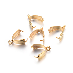 Золотой 304 нержавеющей стали поручительств щепотка, золотые, 14x12x5.5 мм, отверстие : 2 мм, штифты : 1 мм