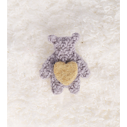 Chardon Cabochons en coton, ours, pour les accessoires de cheveux bricolage, chardon, 25x20mm