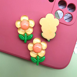 Wheat Opaque Resin Cabochons, for Hair Accessories, Flower, Wheat, 27x19mm