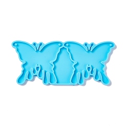 Butterfly Bloody Effect Pendant Silicone Molds, Resin Casting Molds, for UV Resin & Epoxy Resin Craft Making, Butterfly Pattern, 52.5x125x4mm, Hole: 2.5mm, Inner Diameter: 36x60mm