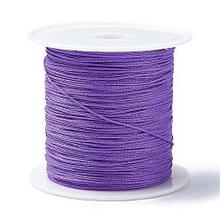 Medium Purple Nylon Chinese Knot Cord, Nylon Jewelry Cord for Jewelry Making, Medium Purple, 0.4mm, about 28~30m/roll