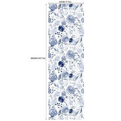 RW296 Blue Watercolor Floral Backdrop Removable Wallpaper Peel and Stick Mural Transformation Self Adhesive Wallpaper Background Wall Wallpaper