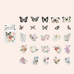 (404) Непрозрачное AB Кислое яблоко 50 Декоративные наклейки для домашних животных с бабочками и цветами, для diy scrapbooking, цветочный белый, 65x65 мм