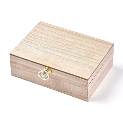 BurlyWood Rectangle Mr and Mrs Wooden Rustic Wedding Double Ring Box, with Burlap Pillow Lining, Wedding Decor for Ceremony, BurlyWood, 15.3x13.2x5.1cm