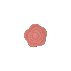 Dark Salmon Food Grade Eco-Friendly Silicone Focal Beads, Chewing Beads For Teethers, DIY Nursing Necklaces Making, Rose, Dark Salmon, 20.5x19x12.5mm