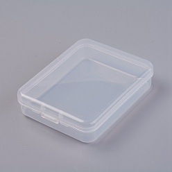 Clear Plastic Bead Containers, Rectangle, Clear, 11.95x9.3x2.85cm, Inner Diameter: 11.05x8.9cm