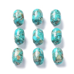 Turquoise Natural Imperial Jasper Beads, Dyed, Rice, Turquoise, 14.5x10mm, Hole: 1.4mm