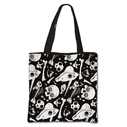 Skull Gothic Printed Polyester Shoulder Bags, Square, Skull, 71.5cm, Bag: 395x395cm