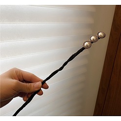 Hairpin curler, dark pearl style Pearl Flower Hairpin for Lazy Hairstyling - Elegant and Simple Hair Braiding Tool.