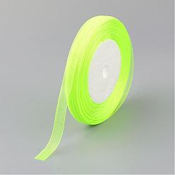 Зелено-Желтый Ленты из органзы, широкая лента для украшения на свадьбе, зеленый желтый, 1 дюйм (25 мм), 250yards (228.6т)