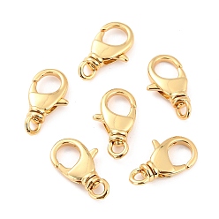 Real 18K Gold Plated Brass Lobster Claw Clasps, Long-Lasting Plated, Lead Free & Nickel Free & Cadmium Free, Real 18K Gold Plated, 20.5x12x5mm, Hole: 2.2x3mm