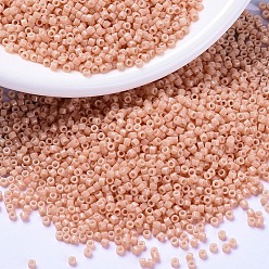 (DB2111) Окрашенная Непрозрачная Коричнево-розовый Дуракоат Бусины miyuki delica, цилиндр, японский бисер, 11/0, (db 2111) непрозрачная чайная роза, окрашенная в дюракоат, 1.3x1.6 мм, отверстие : 0.8 мм, Около 2000 шт / 10 г
