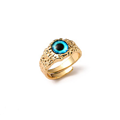 04 Vintage Devil Eye Copper Plated Gold Ring - Evil Eye Jewelry Accessory