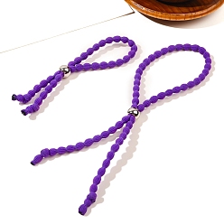 Фиолетовый Тканевые регулируемые резинки для волос, аксессуары для волос для женщин, фиолетовые, 135~220x37~63 мм, 2 шт / комплект