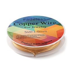 Light Gold Медная проволока, долговечный, золотой свет, 18 датчик, 1 мм, около 8.2 футов (2.5 м) / рулон