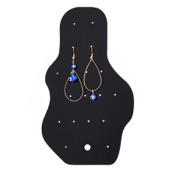 Black SUNNYCLUE Acrylic Earrings Display Frame, with Iron Holder, Black, 20x12x0.3cm, Hole: 1.5mm and 4mm