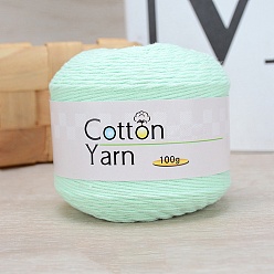 Aquamarine Cotton Yarn, for DIY Crochet Crafts, Aquamarine, 2.5~3mm