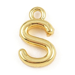 Letter S 304 Edelstahl Reize, Gestell, langlebig überzogen, golden, Buchstabe s, 9.5x6x2 mm, Bohrung: 1.2 mm