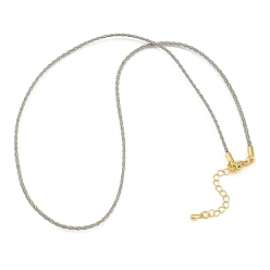 Светлый Стально-синий 2мм нейлоновый плетеный шнур для изготовления ожерелий, с латунными выводами и 202 застежками из лобстера из нержавеющей стали, золотые, долговечный, стойки покрытие, светло-стальной синий, 17.72 дюйм (45 см)