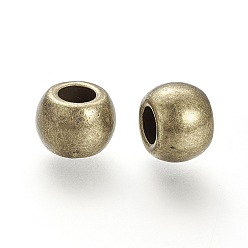 Bronze Antique Perles en alliage de style tibétain, sans cadmium et sans nickel et sans plomb, rondelle, bronze antique, 10x7mm, trou: 4.5 mm, environ 400 pcs / 1000 g