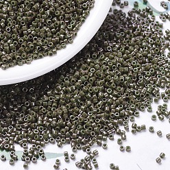 (DB0657) Окрашенный Непрозрачный Оливковый Лак Бусины miyuki delica, цилиндр, японский бисер, 11/0, (db 0657) окрашенный матовый оливковый, 1.3x1.6 мм, отверстие : 0.8 мм, Около 2000 шт / 10 г
