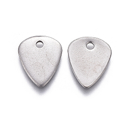 Stainless Steel Color 201 Stainless Steel Charms, Triangle, Stainless Steel Color, 12x10x1mm, Hole: 1.6mm