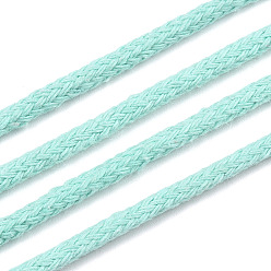 Pale Turquoise Cotton String Threads, Macrame Cord, Decorative String Threads, for DIY Crafts, Gift Wrapping and Jewelry Making, Pale Turquoise, 3mm, about 109.36 Yards(100m)/Roll.