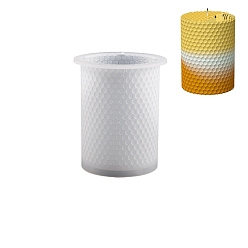 Column 3D Honeycomb Pattern Candle Silicone Mold Making, Column, 8x6.5x5.5cm