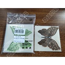 Mixed Color Nbeads 12Pcs Hollow Out Butterfly Paper Cards, 12Pcs Rectangle Envelopes, Mixed Color, 112x122x0.6mm
