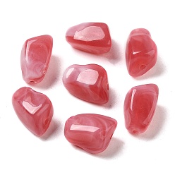 Indian Red Transparent Acrylic Beads, Indian Red, 14.5x11.5x9.5mm, Hole: 1.8mm, about 575pcs/500g