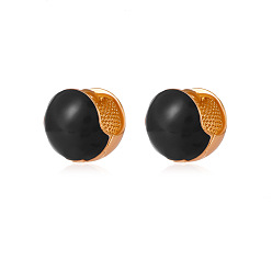 01KC Gold # Black Vintage Red Bean Earrings - Retro, Elegant, Delicate Ear Accessories.