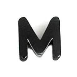 Letter M Европейский бусы акриловые, бусины с большим отверстием, Буква М, 21x17.5x13.5 мм, отверстие : 6 мм