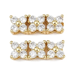 Золотой Кулоны из экологически чистой латуни с микропаве и кубическим цирконием, многожильных ссылки, без кадмия, без никеля и без свинца, золотые, 14x4.5x3.5 мм, отверстие : 3x1 мм