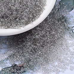 (RR2412) Transparent Taupe Миюки круглые бусины рокайль, японский бисер, 11/0, (rr 2412) прозрачный серо-коричневый, 11/0, 2x1.3 мм, отверстие : 0.8 мм, Около 1111 шт / 10 г