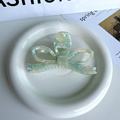 Светло-зеленый Заколки для волос в форме когтей из ацетата целлюлозы, аксессуары для волос для женщин и девочек, бантом, светло-зеленый, 112x70 мм