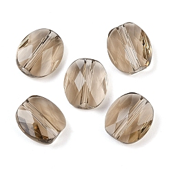 Верблюжий Стекло имитация австрийских хрустальных бусин, овальные, граненые, верблюжие, 8x9x4.5 мм, отверстие : 1.2 мм