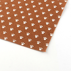 Peru Dog Paw Prints Non Woven Fabric Embroidery Needle Felt for DIY Crafts, Peru, 30x30x0.1cm, 50pcs/bag