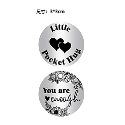 Сердце Не тускнеющая 201 памятная монета из нержавеющей стали, карманная монета для объятий, монета с вдохновляющей цитатой, принимающий решения, плоско-круглые, сердце, 30x2 мм