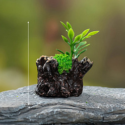 Черный Мини-модель дерева из смолы, аксессуары для кукольного домика с микро-ландшафтом, притворяясь опорными украшениями, чёрные, 36x39 мм