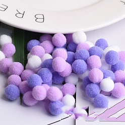 Violet DIY Doll Craft Polyester High-elastic Pom Pom Ball, RoundDecorations, Violet, 1.5cm