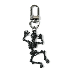 Черный Подвеска из сплава, скелет, чёрные, 8.5 см