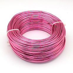 Camellia Round Aluminum Wire, Flexible Craft Wire, for Beading Jewelry Doll Craft Making, Camellia, 15 Gauge, 1.5mm, 100m/500g(328 Feet/500g)