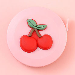 Светло-Вишневый Выдвижная мягкая швейная рулетка из вишневого волокна, для портного по ткани вязальное ремесло, светло-вишневый, 5x1.2 см