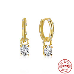 Golden egg-shaped white diamond Стильные s925 серебряные серьги с яркими бриллиантами cz и цирконием с дизайнерским смыслом