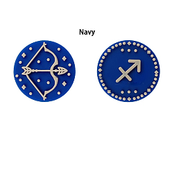 Sagittarius Twelve Twelve Constellations Food Grade Eco-Friendly Silicone Focal Beads, Sagittarius, 25mm