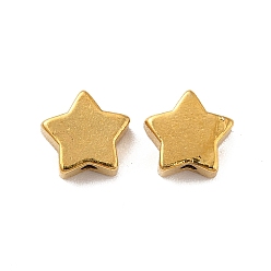Matte Gold Color Rack Plating Brass Beads, Long-Lasting Plated, Star, Matte Gold Color, 7.5x8x3mm, Hole: 1.2mm.